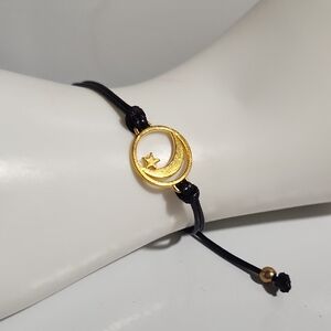 Gold Moon and Star Bracelet